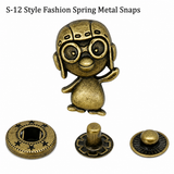 S-12 fashion spring metal snaps Antique Snaps Button Bronze Vintage Metal Snaps