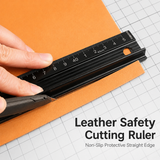 Protective Ruler Non-Slip Ruler Leather Craft Anti-cutting Hand Rulers