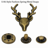 S-06 fashion spring metal snaps Antique Snaps Button Bronze Vintage Metal Snaps