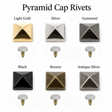 Pyramid Square Cap Rivets Cap Beads Nailhead Decorative Cap Rivet