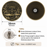 Screw Buttons Leathercraft Screw Rivet Leather Decoration buttons