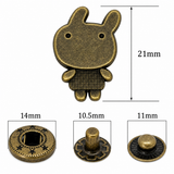 S-09 fashion spring metal snaps Antique Snaps Button Bronze Vintage Metal Snaps