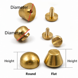  Solid Brass Purse Handbag Feet Purse Handbag Feet Nailhead Round Stud