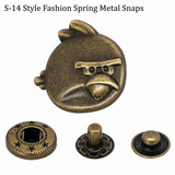 S-14 fashion spring metal snaps Antique Snaps Button Bronze Vintage Metal Snaps