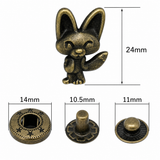 S-02 fashion spring metal snaps Antique Snaps Button Bronze Vintage Metal Snaps