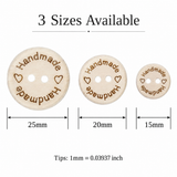 Wood Sewing Buttons Engraved Wooden Vintage Wood Buttons 2 Hole Sewing