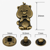 S-08 fashion spring metal snaps Antique Snaps Button Bronze Vintage Metal Snaps