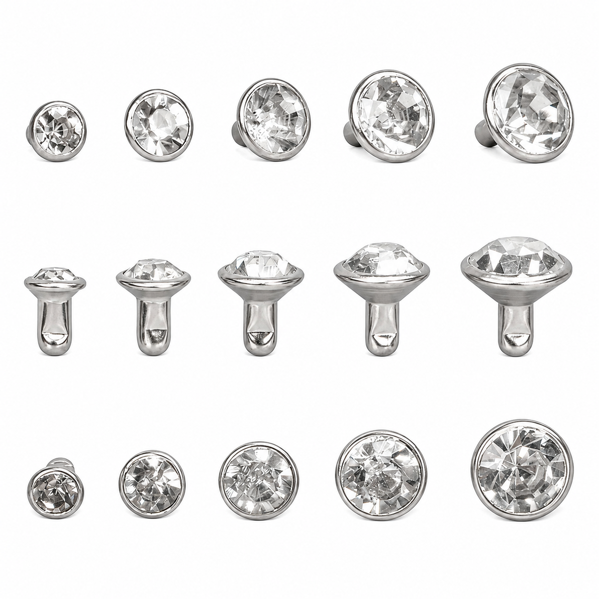 Rhinestone Rivets For Leather Double Cap Crystal Rivets Leather Rivets ...