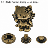 S-11 fashion spring metal snaps Antique Snaps Button Bronze Vintage Metal Snaps