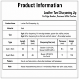 Leather Tool Sharpening Jig – For Edge Bevelers, Groovers &amp; Flat Tools