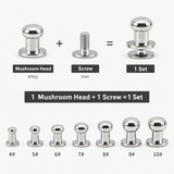 Ball Head Stud Screw Back Nipple Rivet Stud Strap Stopper Leathercraft