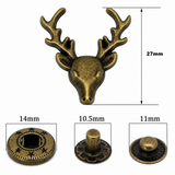 S-06 fashion spring metal snaps Antique Snaps Button Bronze Vintage Metal Snaps