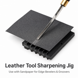 Leather Tool Sharpening Jig – For Edge Bevelers, Groovers &amp; Flat Tools