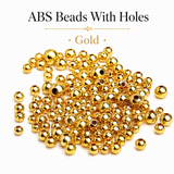 ABS Pearl Beads with Holes Crafts Loose Spacer Bead Assortment