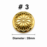 Brass Screw Buttons Leathercraft Screw Rivet Leather Decoration Concho