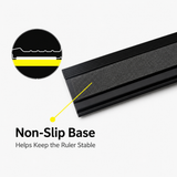 Protective Ruler Non-Slip Ruler Leather Craft Anti-cutting Hand Rulers