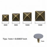 Pyramid Square Cap Rivets Cap Beads Nailhead Decorative Cap Rivet