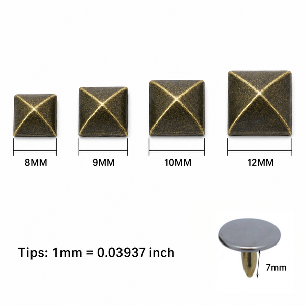 Pyramid Rivet Snap Pyramid Square Cap Rivets Cap Beads Nailhead Decorative Cap Rivet ...