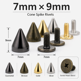 Bullet Punk Spikes Leather Crafts Screw Punk Studs Bullet Cone Spike