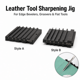 Leather Tool Sharpening Jig – For Edge Bevelers, Groovers &amp; Flat Tools