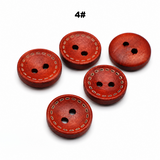 Wood Sewing Buttons Engraved Wooden Vintage Wood Buttons 2 Hole Sewing