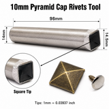 Pyramid Square Cap Rivets Cap Beads Nailhead Decorative Cap Rivet