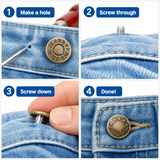 Screw Jeans Button Replacement Jean Buttons Metal Button Kit with Stud