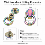 Screw Back Chain Connector Wallet Chain Connect Post Screwback O-Ring