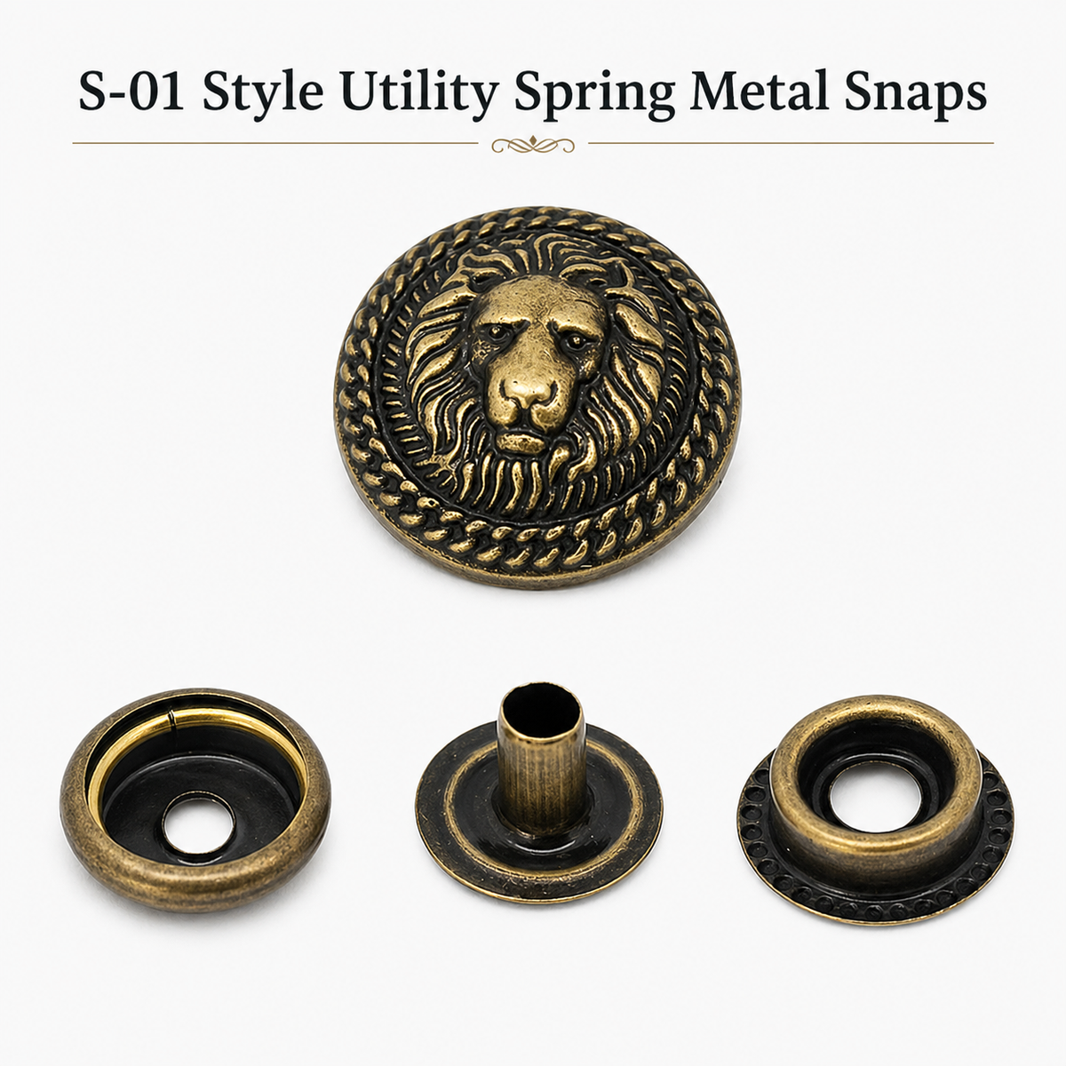 Decorative Snaps Button Antique Snaps Bronze Vintage Leather Fastener ...