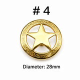 Brass Screw Buttons Leathercraft Screw Rivet Leather Decoration Concho