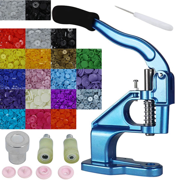 Trimming Shop KAM Snap Press Pliers T3 Plastic Snaps Starter Kit Assorted  Colors Hand Tool, 150pcs