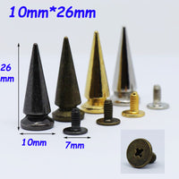 Bullet Punk Spikes Leather Crafts Screw Punk Studs Bullet Cone Spike