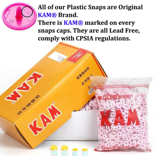 KAM Snaps Mixed Bag: 100 Sets KAM® Plastic Snap/plastic Snaps Sets size 20  5% off Orders Over 50 Dollars 
