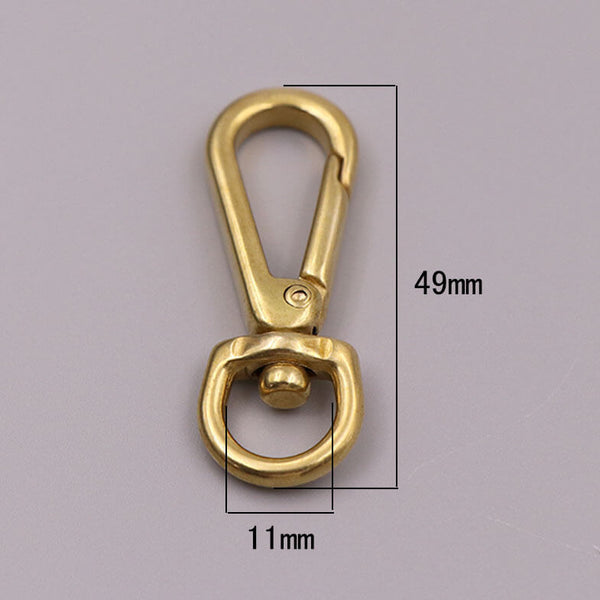WUTA Solid Brass Leather Snap Hook Buckle Lobster Clasps Trigger Clips  Swivel Eye Bolt Carabiner Rotatable Craft Bag Purse Strap - AliExpress
