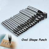 Oval Shape Punch Leather Punch Craft Hole Punch Flat Punch Cutter Tool