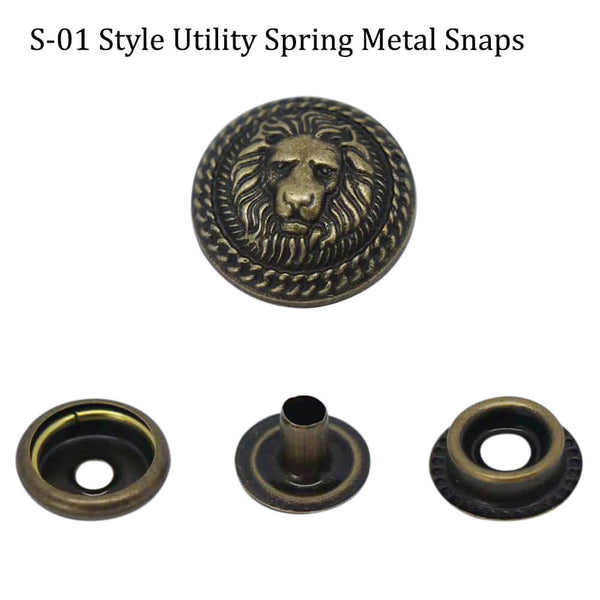 Decorative Snaps Button Antique Snaps Bronze Vintage Leather Fastener 