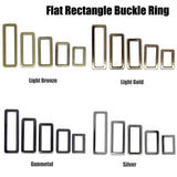 Flat Square Buckle Bag Making Hardware Metal Rectangle Ring Webbing Belts Buckle for Handbag Leather Craft DIY Accessories