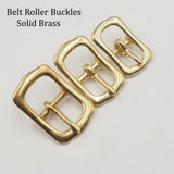Brass Roller Belt Buckles Single Prong Buckle Square Center Bar Buckle