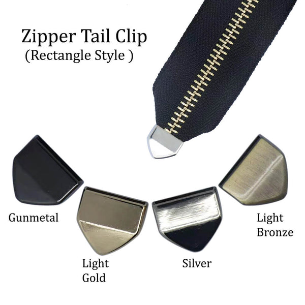 Triangle Style Alloy Zipper End Tail Clips Buckle Stop Tail Head Triangle Bottom Repair Replacement with Screws for Pants, Jackets, Jeans Clothes Slider 