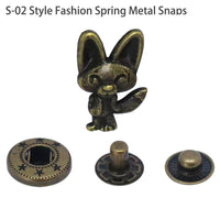 S-02 fashion spring metal snaps Antique Snaps Button Bronze Vintage Metal Snaps