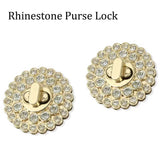 Rhinestone Purse Lock Turn Lock Clasp Purse Closure Twist Lock Leathercraft Accessory Purse Lock