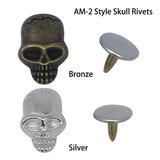AM-2 Style Skull Rivets Cap Beads Nailhead Decorative Cap Rivet Punk Rivets