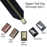 Metal Zipper Stopper Zipper Tail Clip Stop Tail Plug Head with Screw Diy Bag Leather Craft