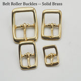 Brass Roller Buckles Single Prong Belt Buckle Square Center Bar Buckle