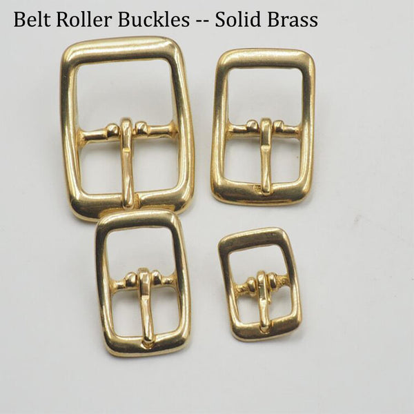 Solid Brass Belt Buckle Single Prong Belt Buckle, Brass Retro