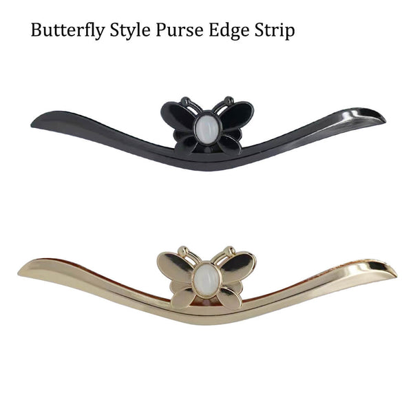 Butterfly Style Purse Edge Strip alloy purse edging wallet edging bag edging wallet frame edge strip personalized labels leather badge handbags hardware