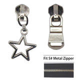 5# Metal Zipper Puller Zipper Pull Zippers for Sewing Crafts metal zippers