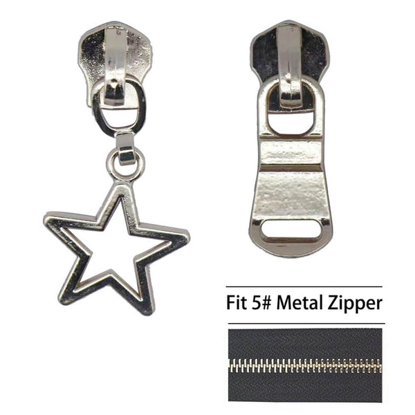 Ruluti 50pcs Metal Zipper Stopper Zipper Tail Clip Stop Tail Plug Head with  Screw Diy Bag Leather Craft (random Color) 17MM