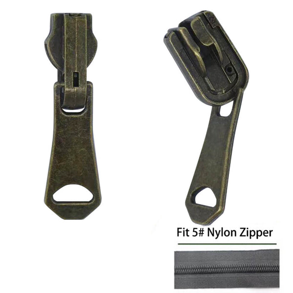 5# Nylon Zipper Rotatable Head Zipper Heads Loose Sliders pulls Nylon zipper pullers
