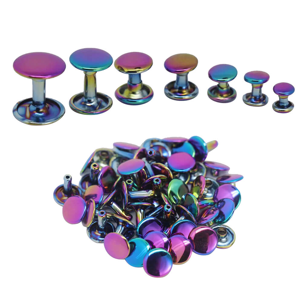 rainbow Rivets For Fabric Rivet For Leather Double Cap Rivets Leather ...